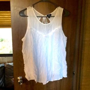 White thin strap blouse